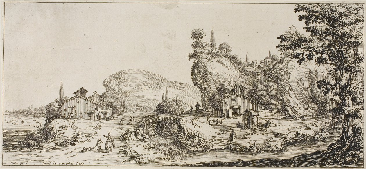 Cargando mercancía, de Varias escenas diseñadas en Florencia de Jacques Callot