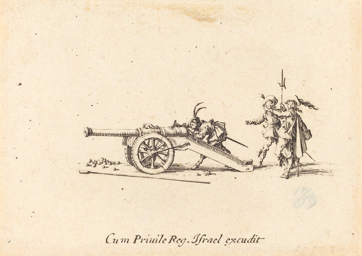 Cargando el cañón de Jacques Callot