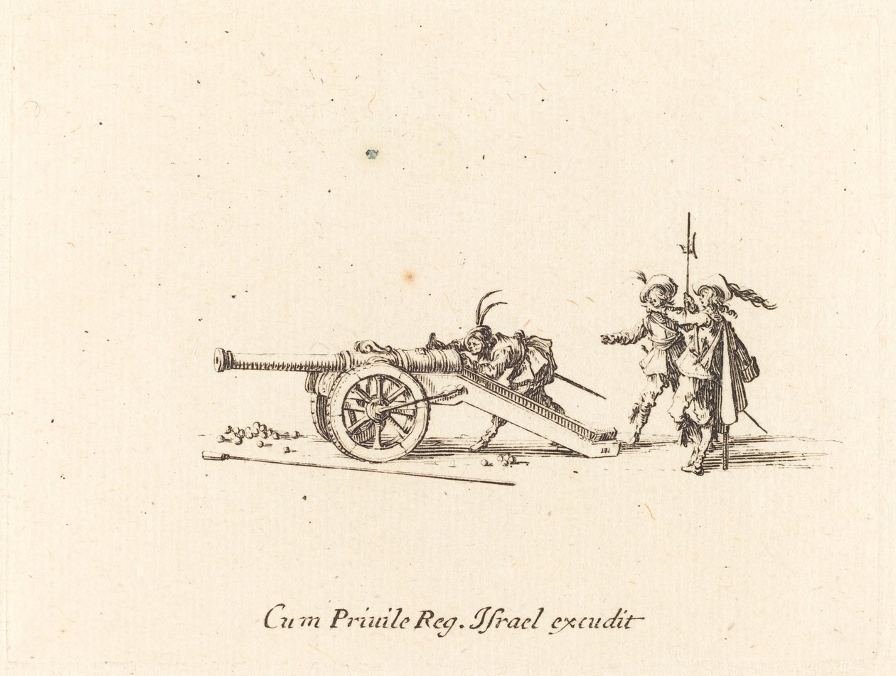 Cargando el Cañón, 1634-1635 de Jacques Callot