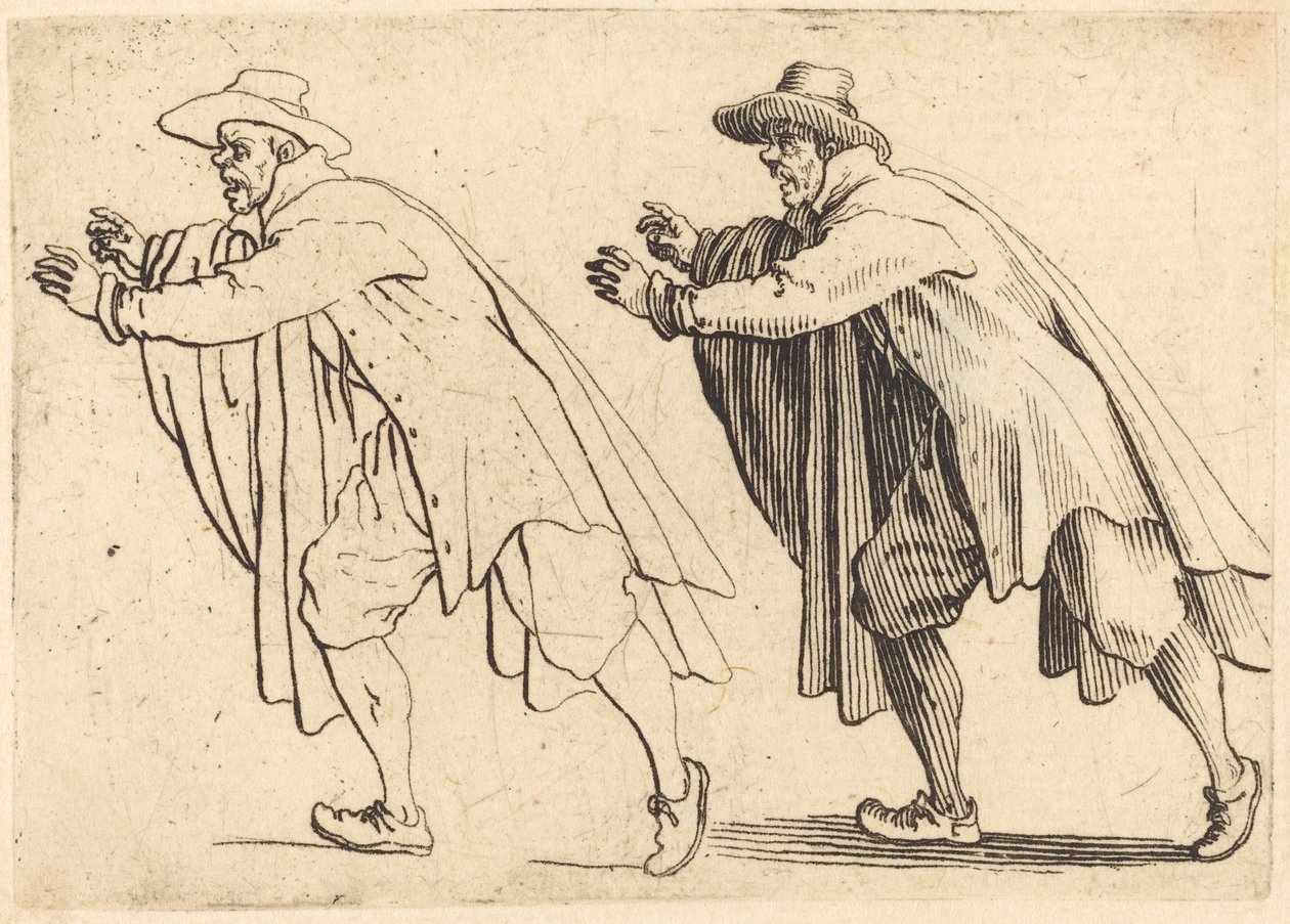 Hombre Moviéndose Bruscamente de Jacques Callot