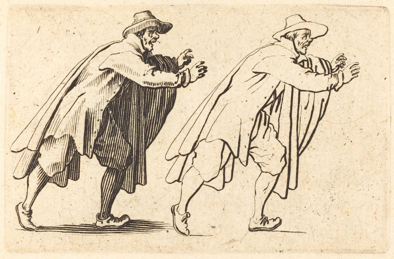 Hombre moviéndose bruscamente, c. 1622 de Jacques Callot