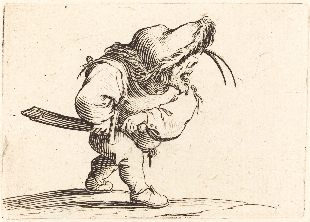 Hombre Preparándose para Desenvainar su Espada de Jacques Callot