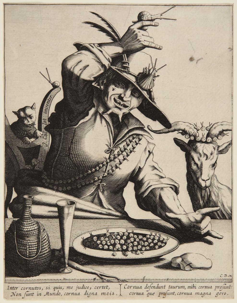 Hombre con caracoles de Jacques Callot