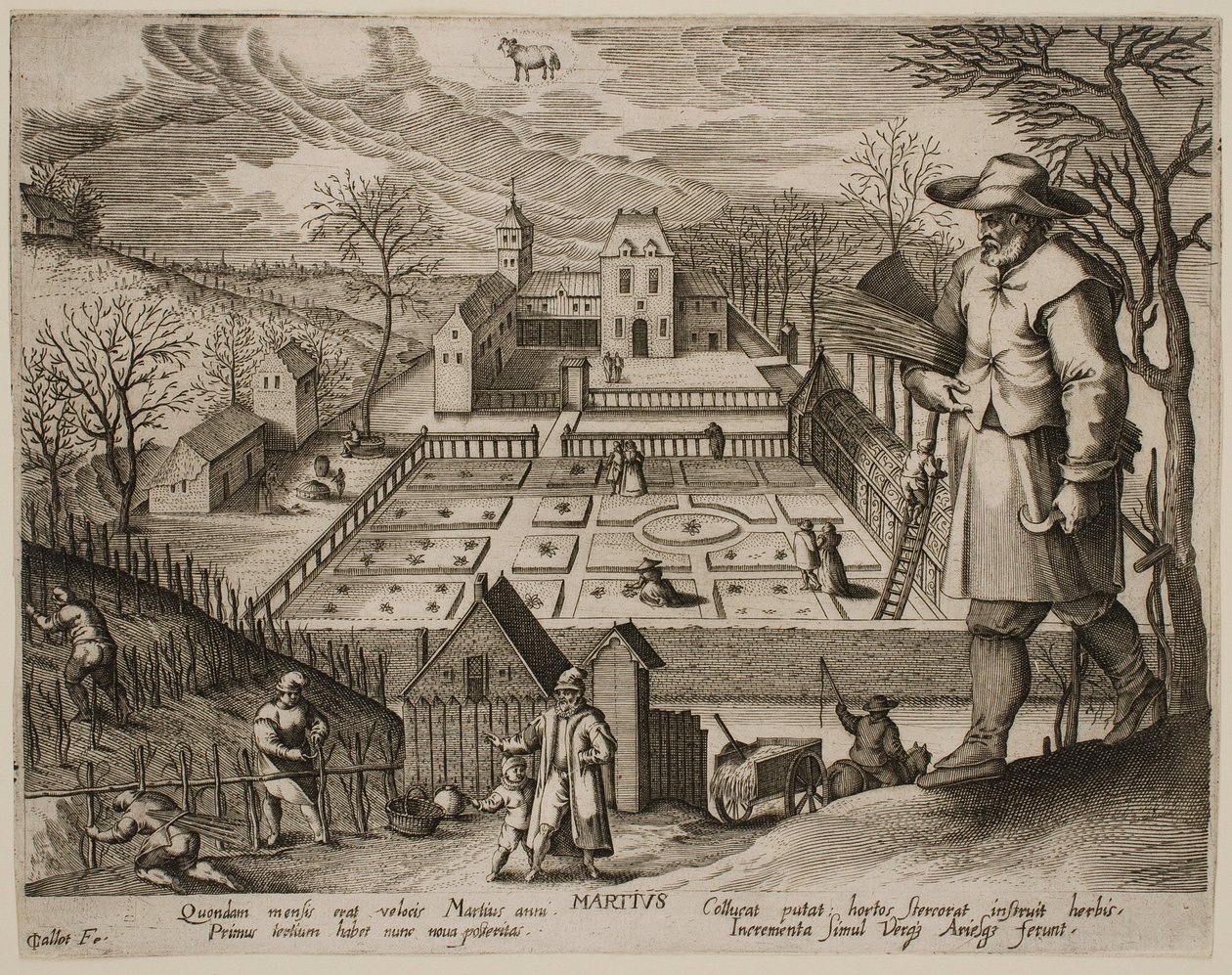 Marzo, de la serie «Los meses» de Jacques Callot