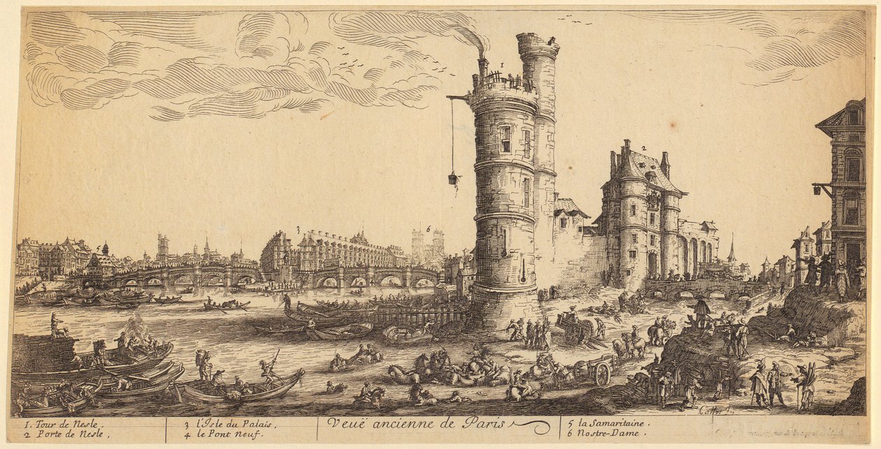El martirio de San Tadeo, lámina 12 de la serie «Los martirios de los apóstoles» de Jacques Callot