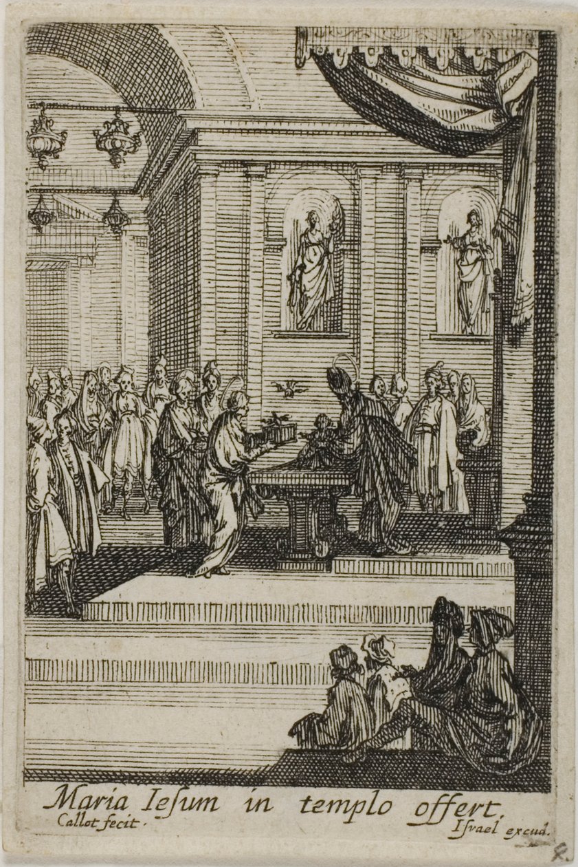 María presentando a Cristo en el Templo, de La vida de la Virgen de Jacques Callot