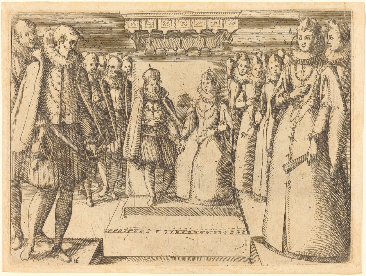 Encuentro de Margarita de Austria y Felipe III de Jacques Callot
