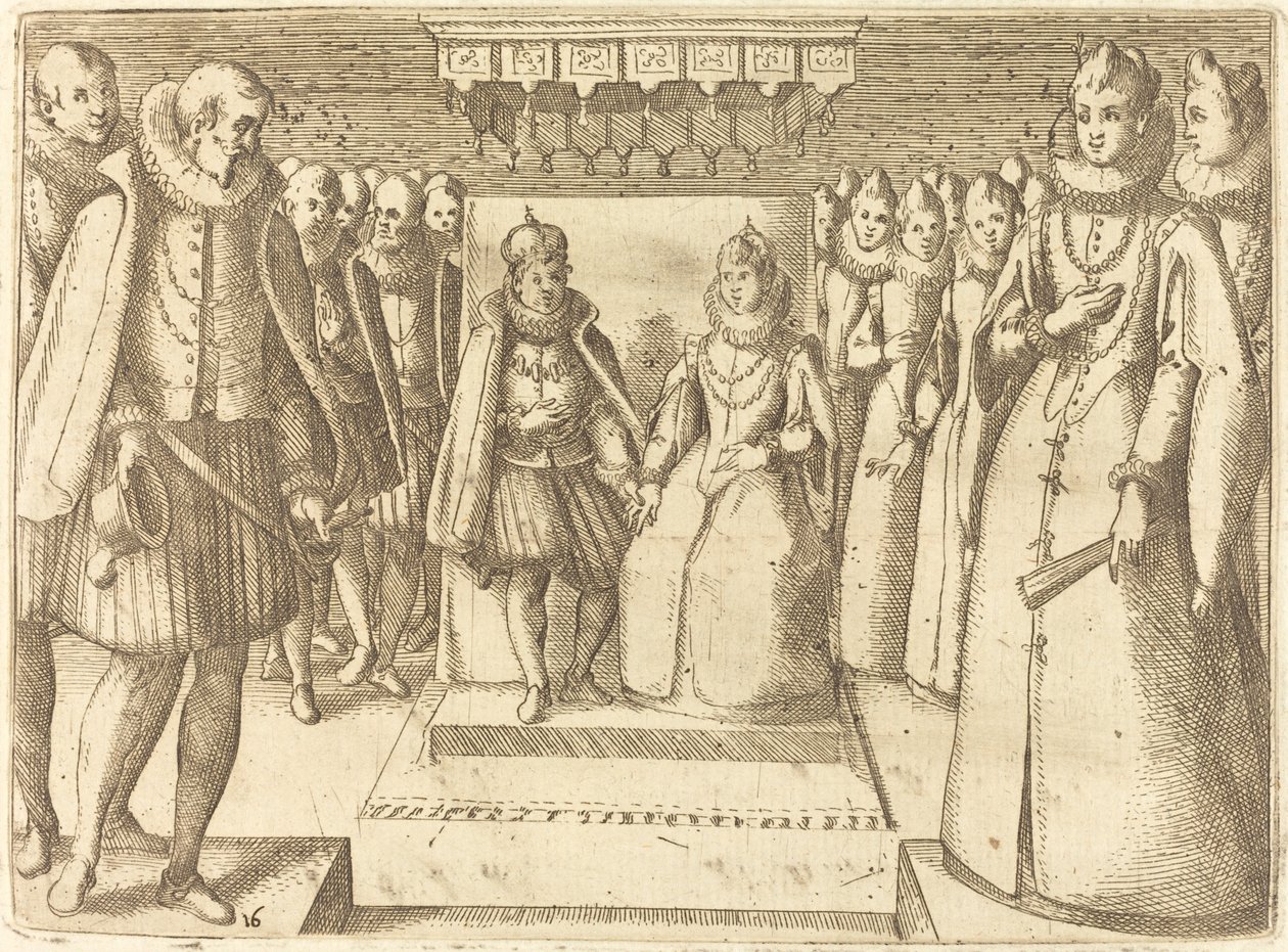Encuentro de Margarita de Austria y Felipe III de Jacques Callot