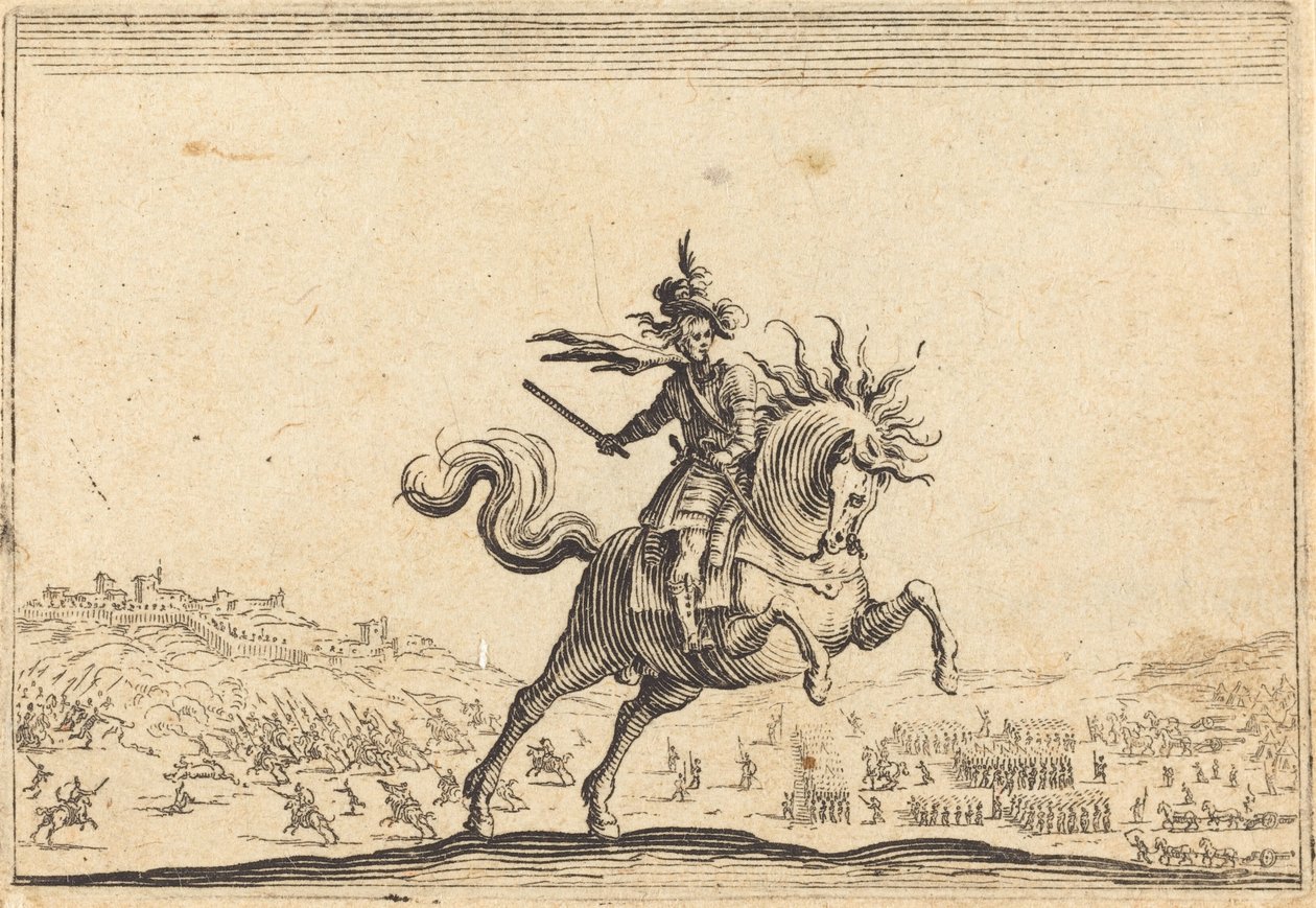 Comandante militar a caballo, c. 1622 de Jacques Callot