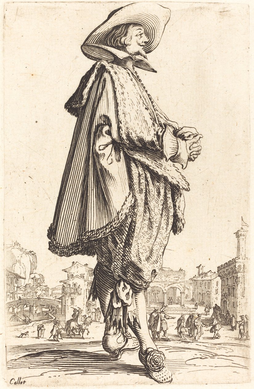 Hombre noble con las manos cruzadas de Jacques Callot