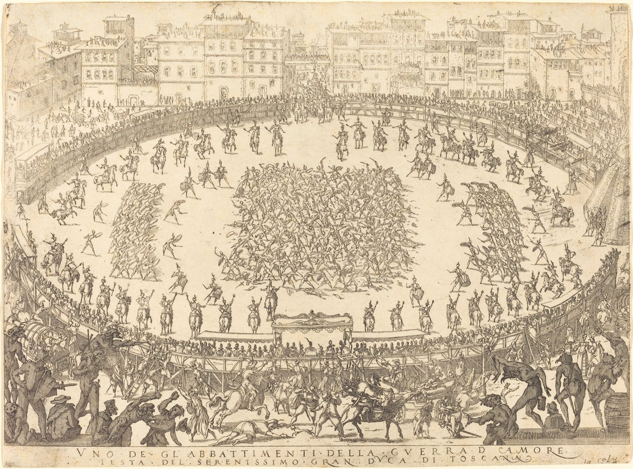 Uno de los combates de infantería, 1616 de Jacques Callot