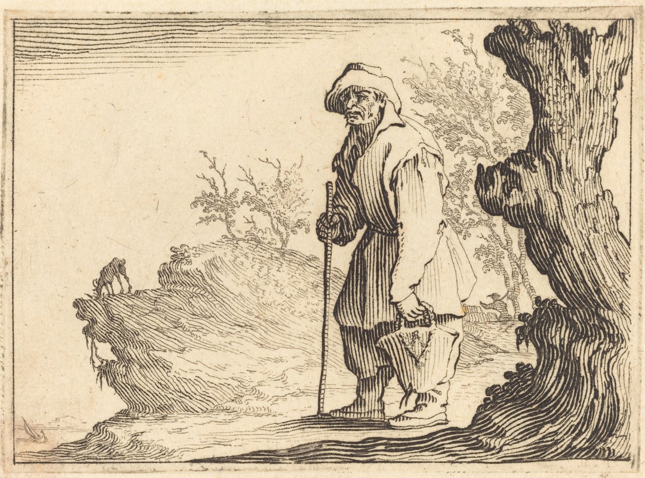 Campesino con saco, c. 1617 de Jacques Callot