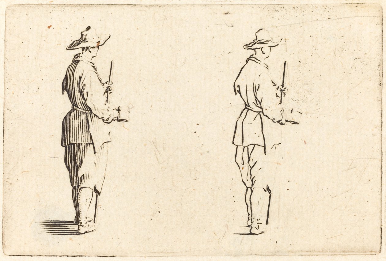 Campesino con una taza de Jacques Callot