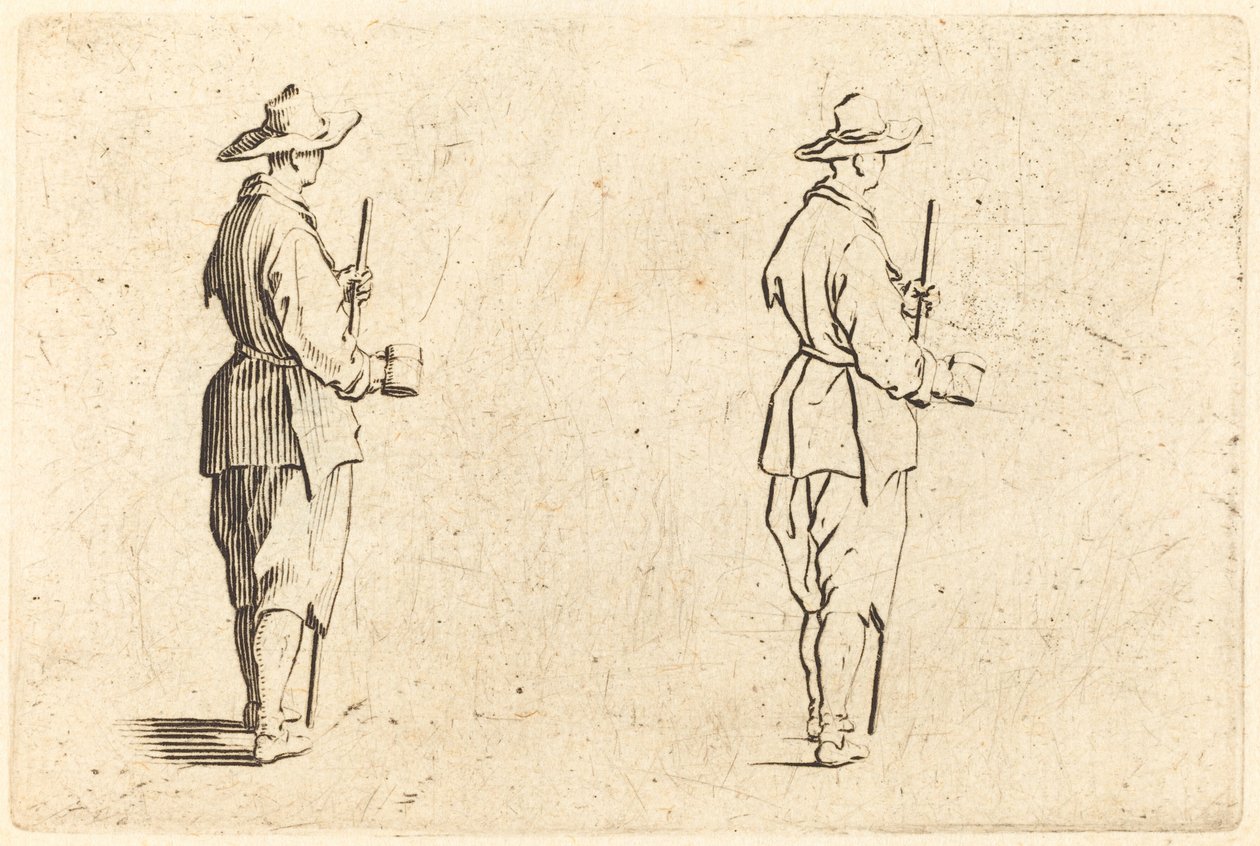 Campesino con una taza, c. 1622 de Jacques Callot