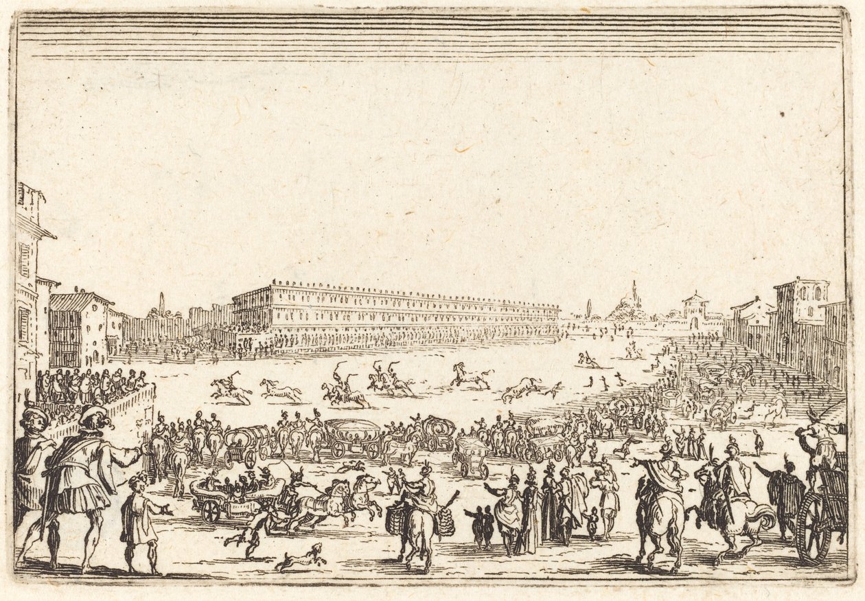 Piazza Santa Croce, Florencia de Jacques Callot