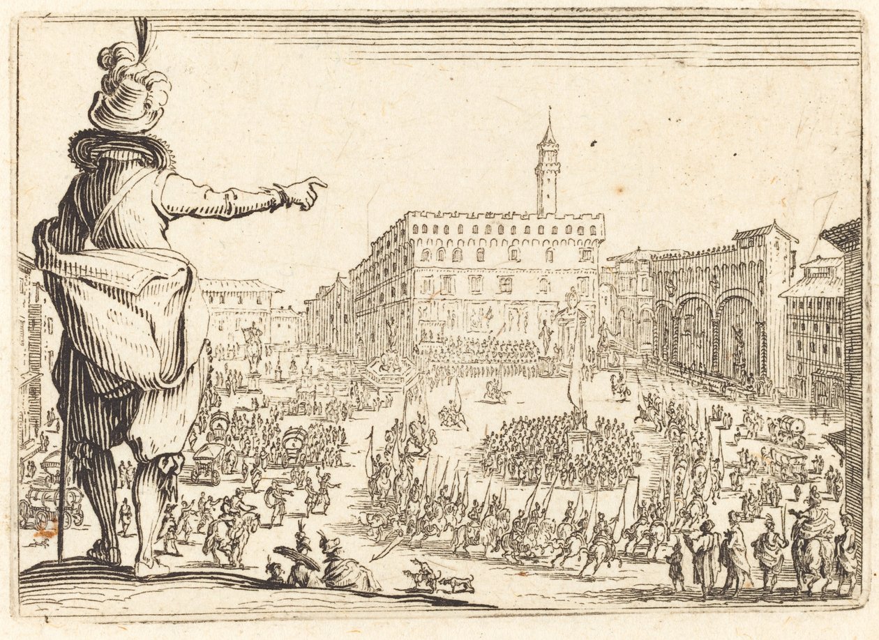 Piazza della Signoria, Florencia, c. 1622 de Jacques Callot