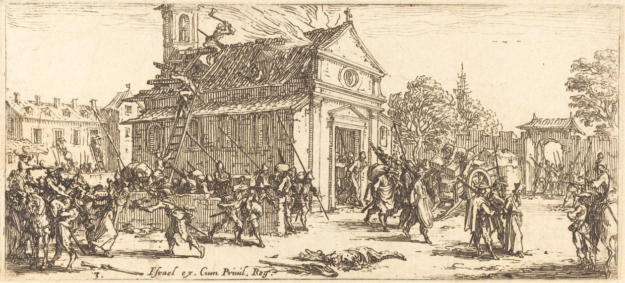 Saqueo de un monasterio de Jacques Callot