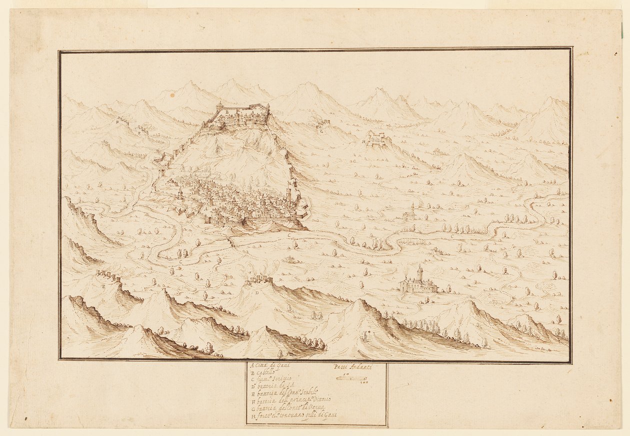 Vista planométrica de Gani de Jacques Callot