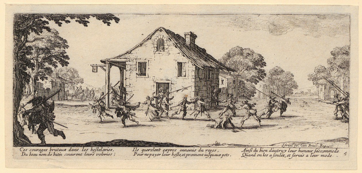 «Saqueo», página 4 del episodio «Los horrores de la guerra» de Jacques Callot