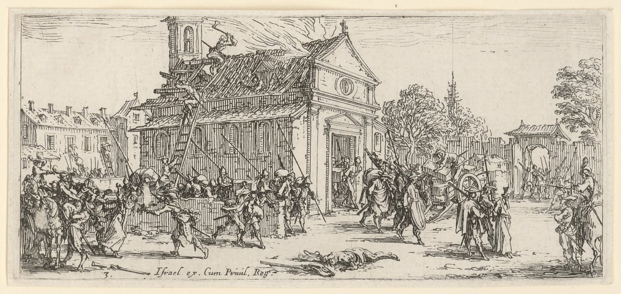 Saqueo de un monasterio de Jacques Callot