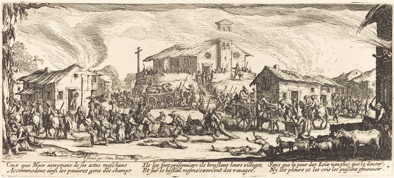 Saqueo e Incendio de una Aldea de Jacques Callot