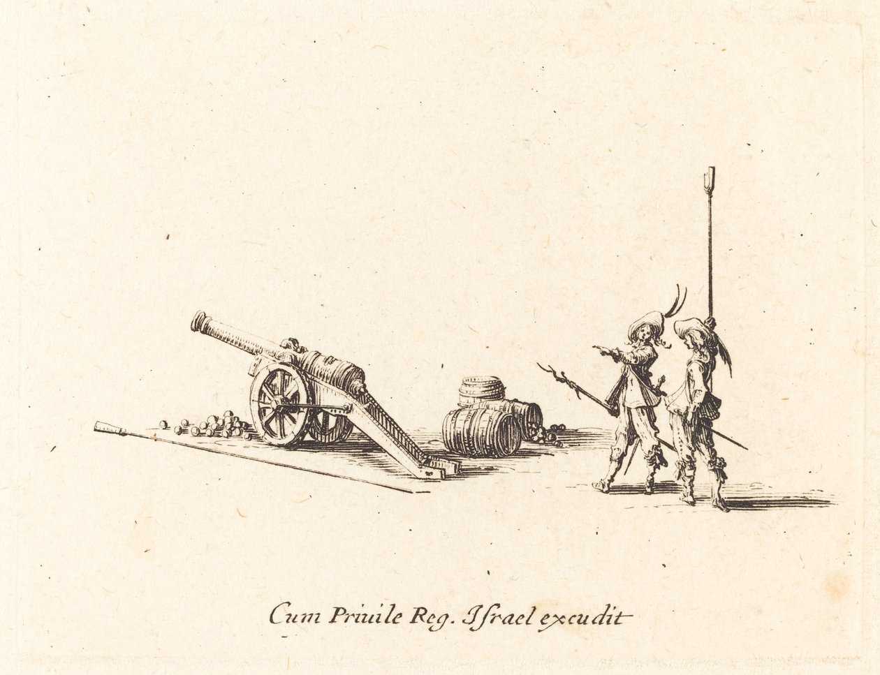 Preparándose para disparar el cañón de Jacques Callot