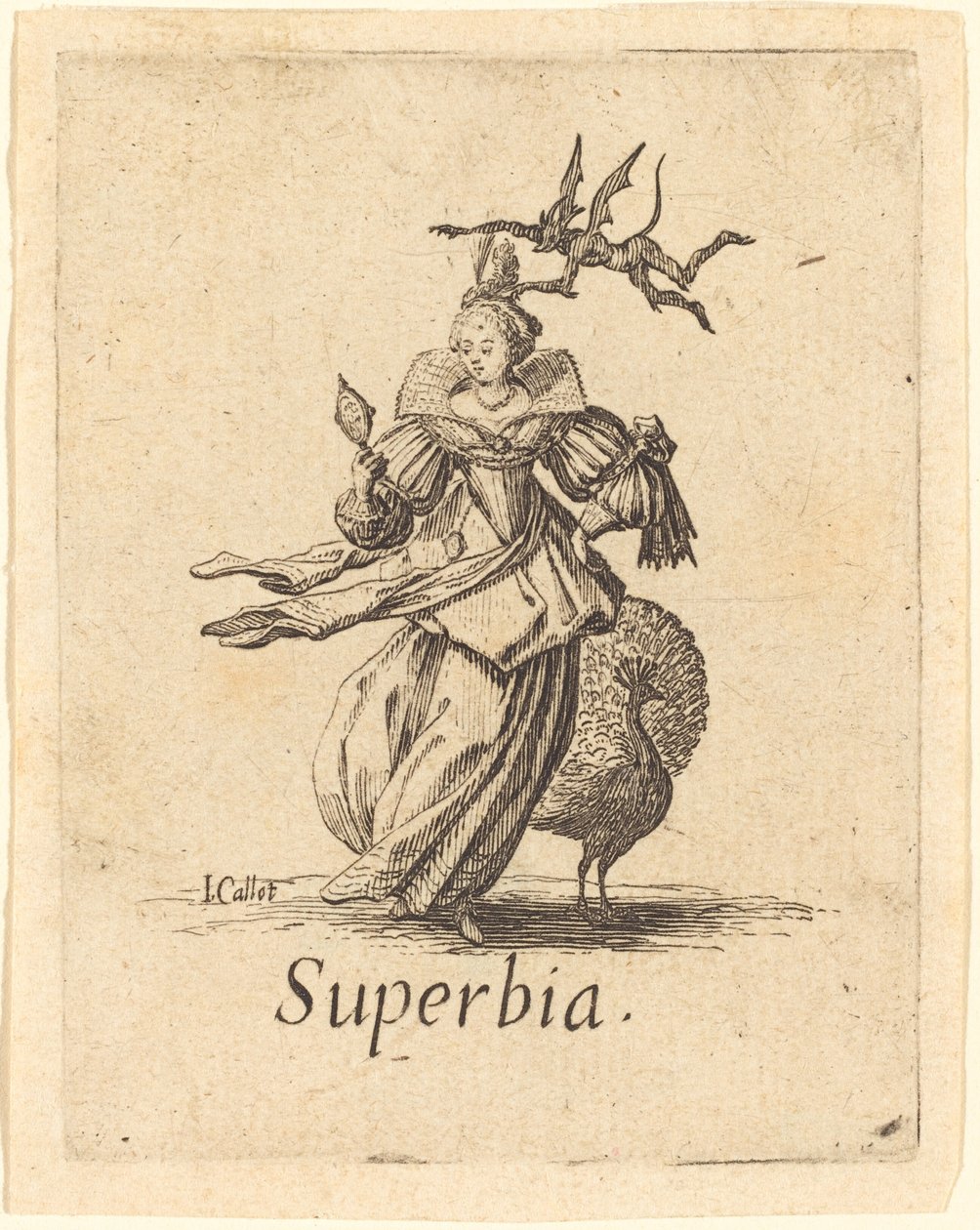 Orgullo Vanidad, probablemente después de 1621 de Jacques Callot
