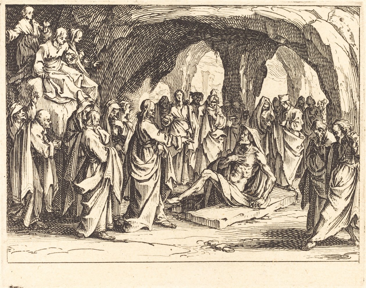 La Resurrección de Lázaro de Jacques Callot