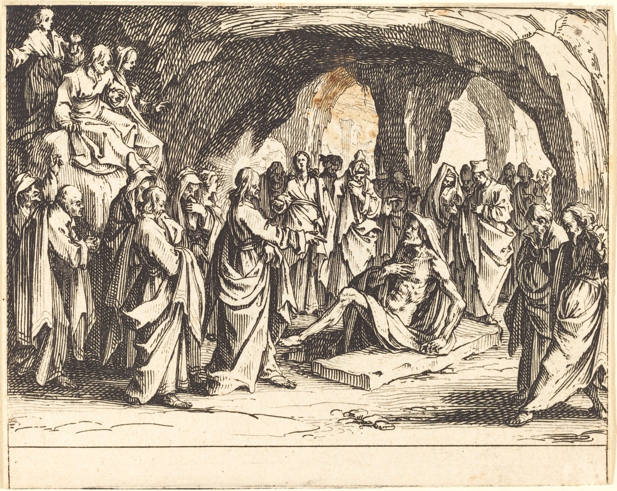 La resurrección de Lázaro de Jacques Callot