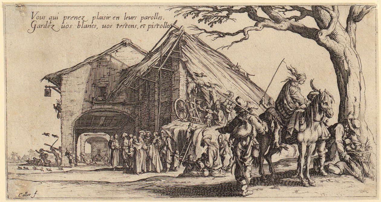 Rast, página 3 de la serie «Los bohemios» de Jacques Callot