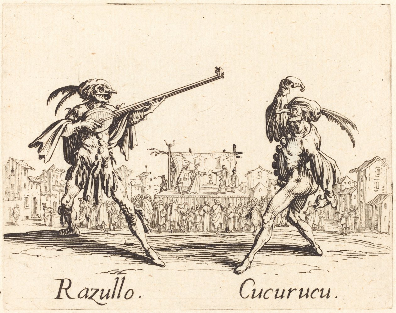 Razullo y Cucurucu de Jacques Callot