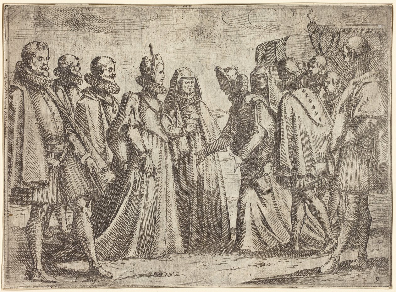 Recepción en Mantua [recto] de Jacques Callot