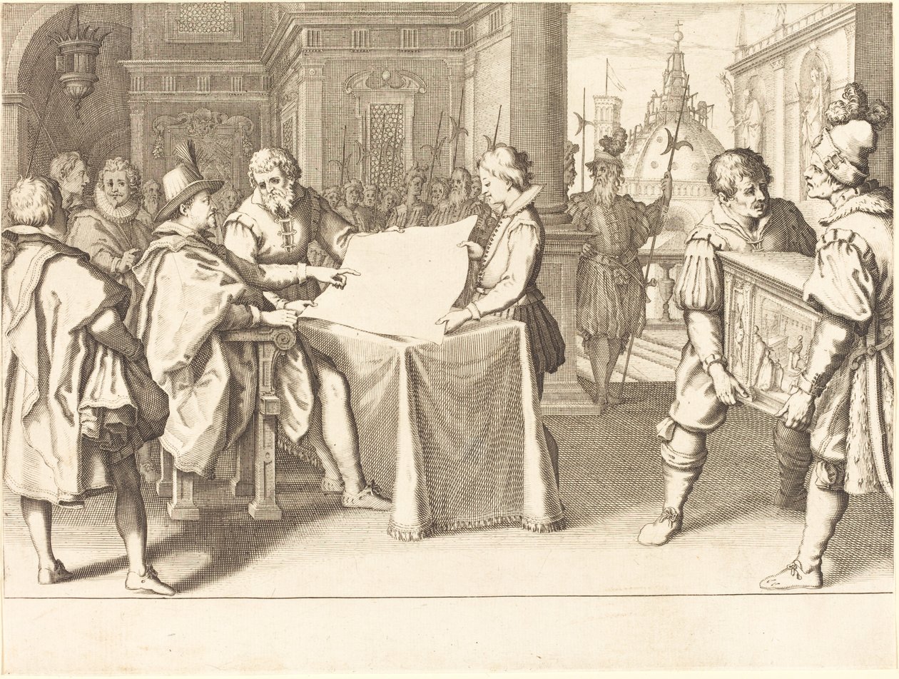 Restauración del Duomo, Florencia, c. 1614 de Jacques Callot