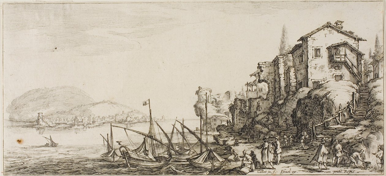 Regresando de la caza, de Varias Escenas Diseñadas en Florencia de Jacques Callot