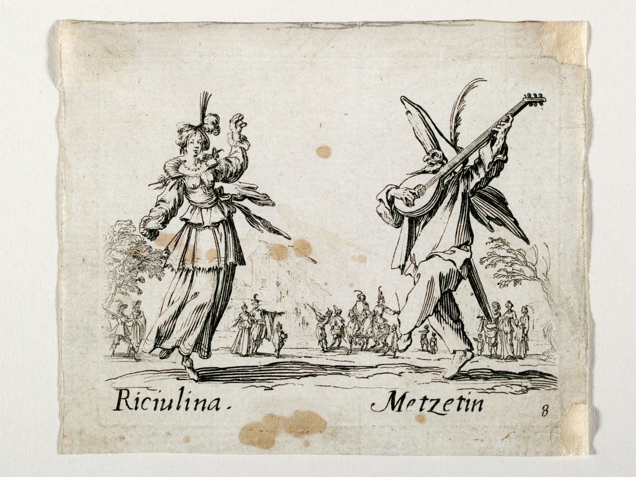 Riculina y Metzetin, figuras de la Commedia dell