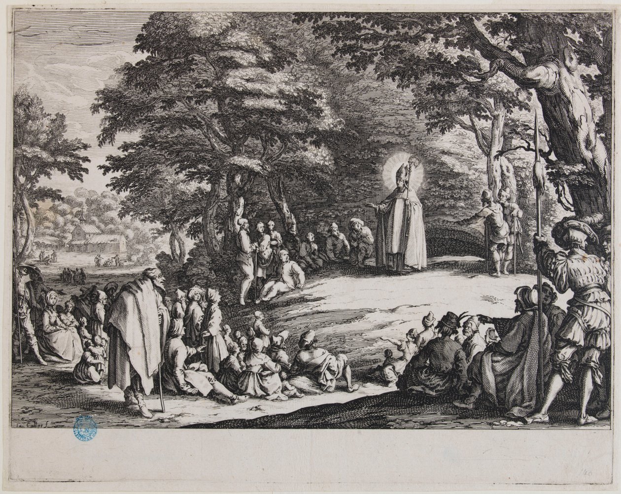 San Admondo o San Nicolás y San Severino (Lieure 406, Meaume 140) de Jacques Callot