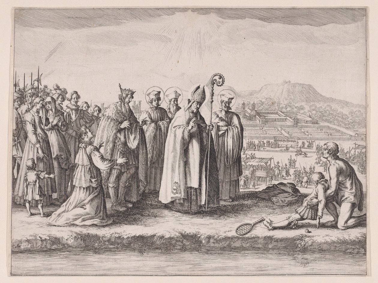 Saint Mansuy, obra también conocida como Saint Mansuet o La Raquette (Saint Mansuy, obra también conocida como Saint Mansuet o La Raquette) de Jacques Callot