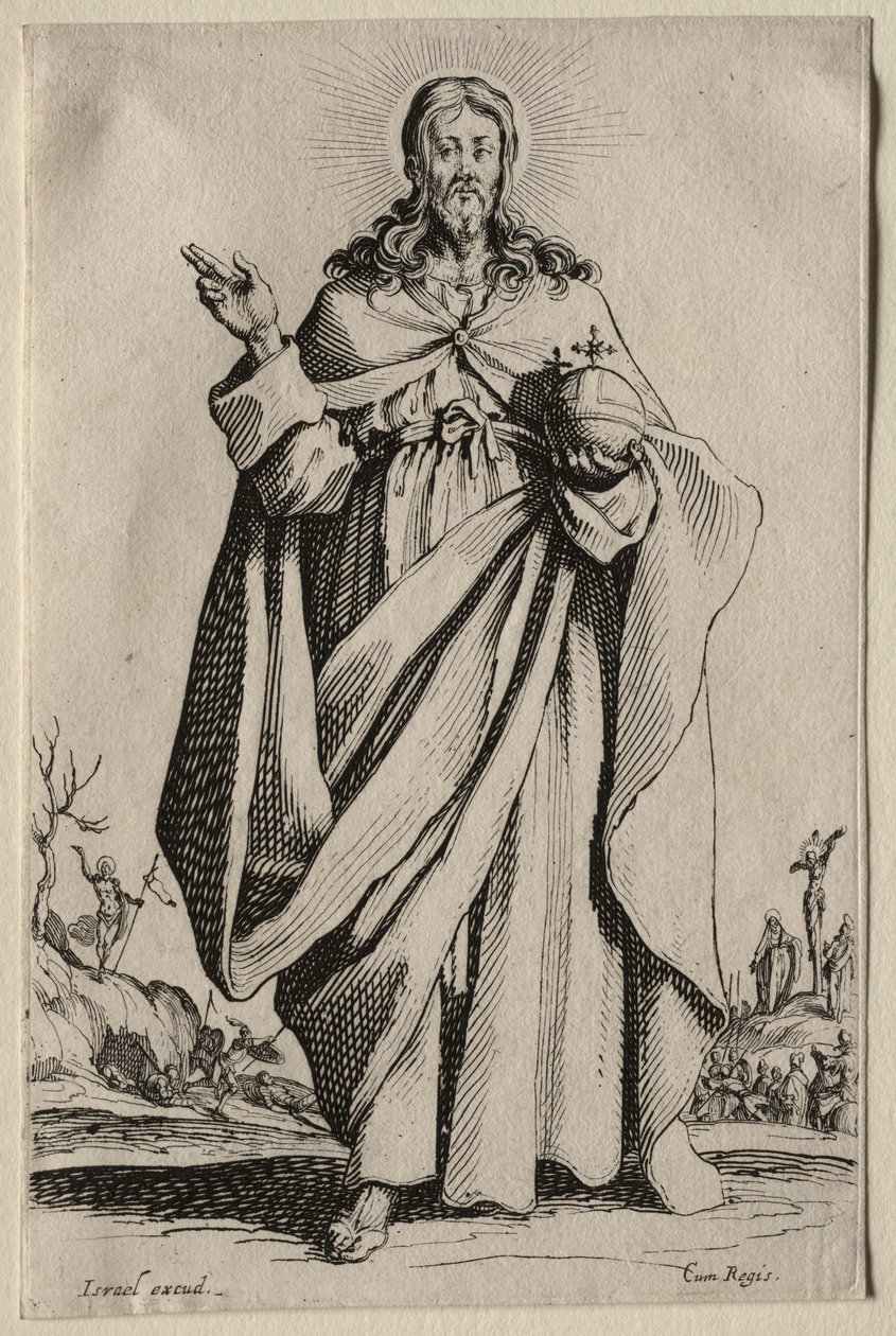 Salvatoris Beatae Mariae Virginis Sanctorum Apostolorum Icones / Les Grands Apôtres (The Large Apostles): The Savior de Jacques Callot