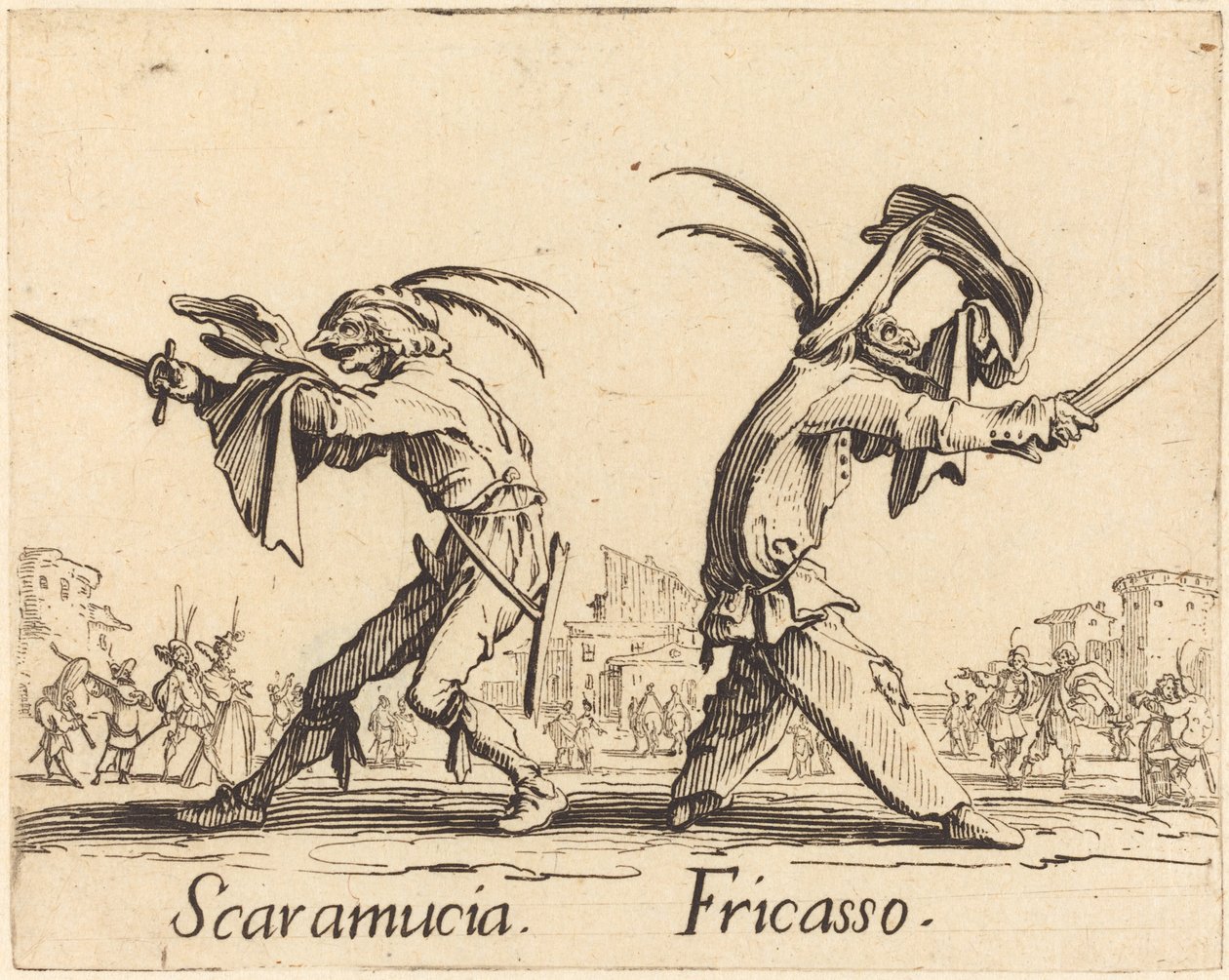 Scaramucia y Fricasso de Jacques Callot