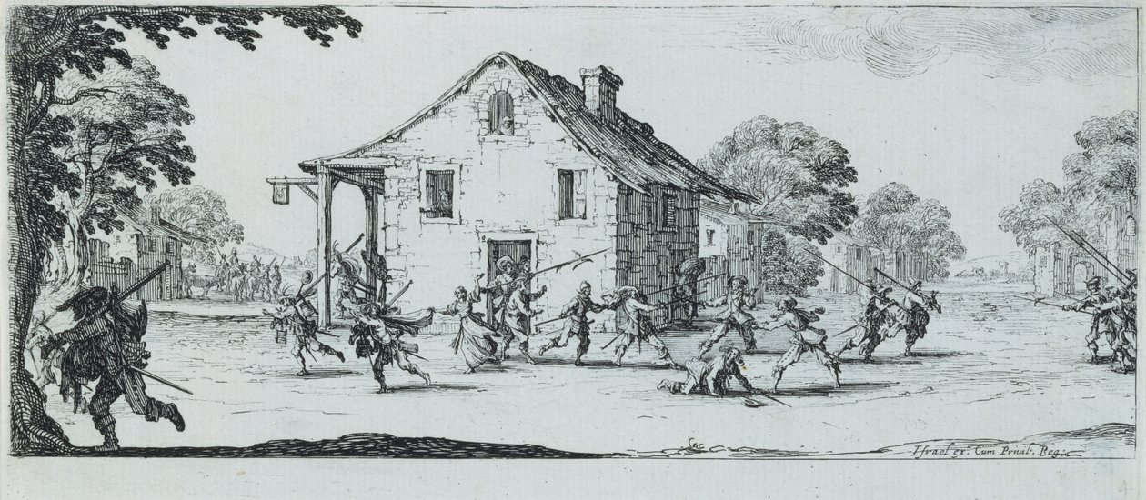 Escena de pillaje, 1633 de Jacques Callot