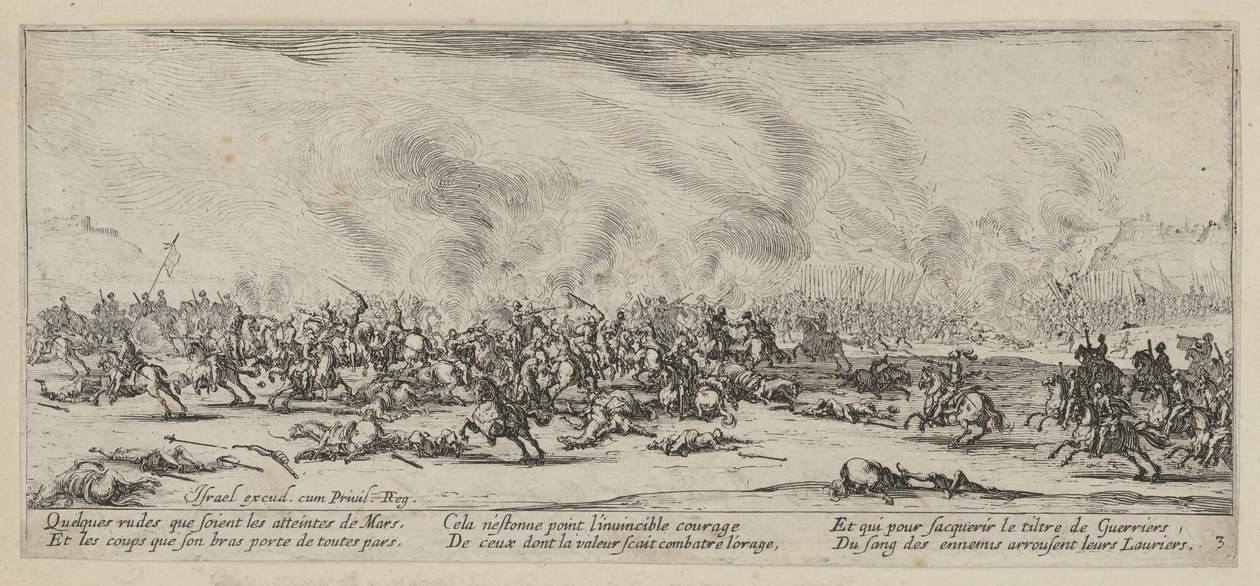 Batalla, página 3 del episodio «Los horrores de la guerra» de Jacques Callot