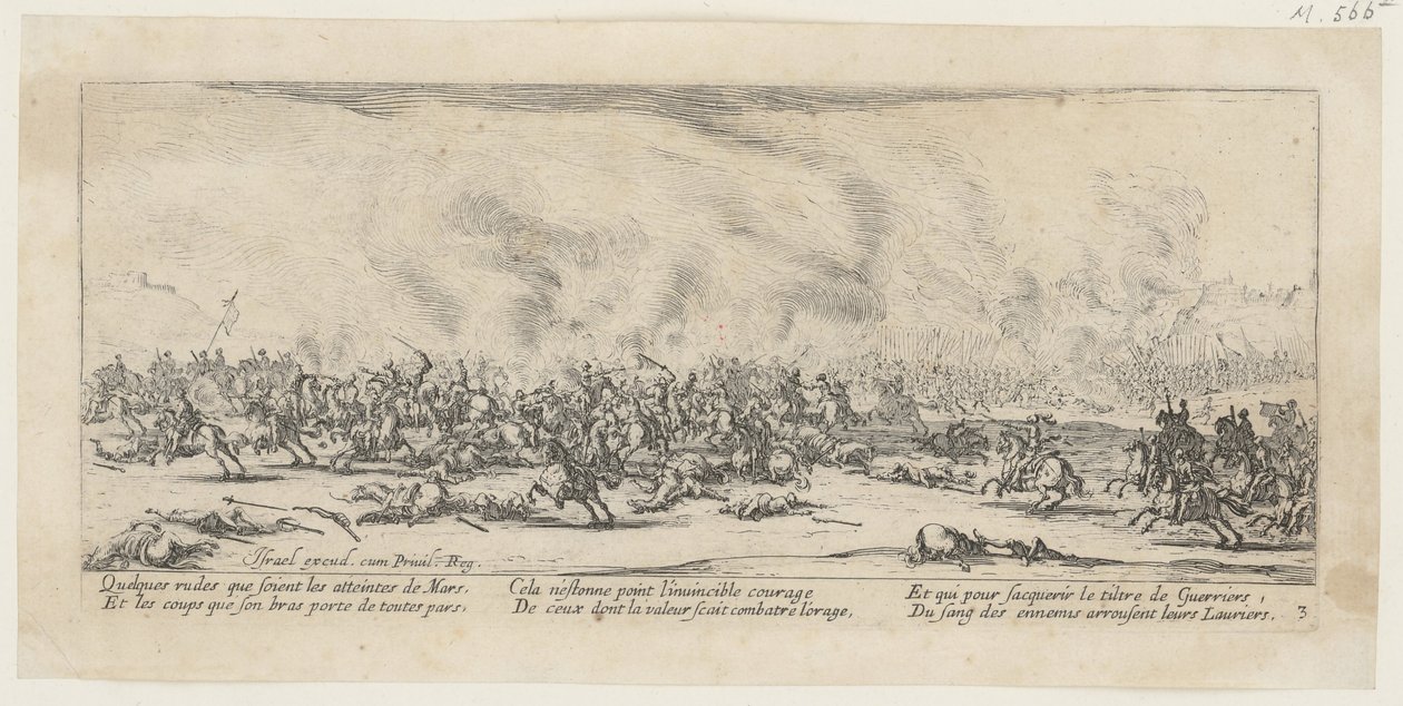 Batalla, página 3 del episodio «Los horrores de la guerra» de Jacques Callot