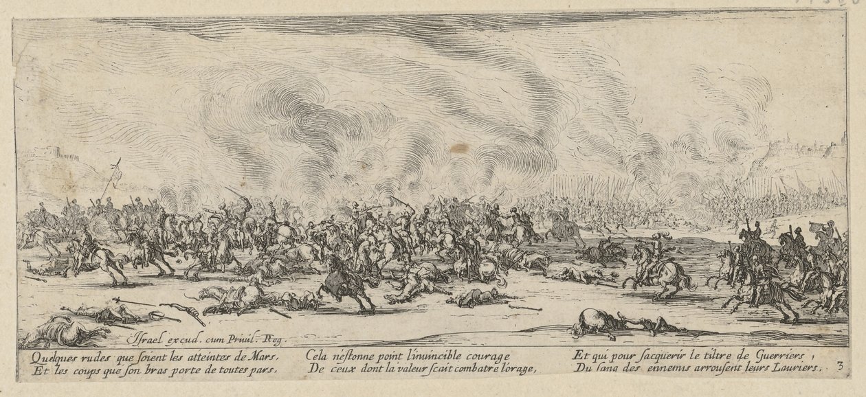 Batalla, página 3 del episodio «Los horrores de la guerra» de Jacques Callot