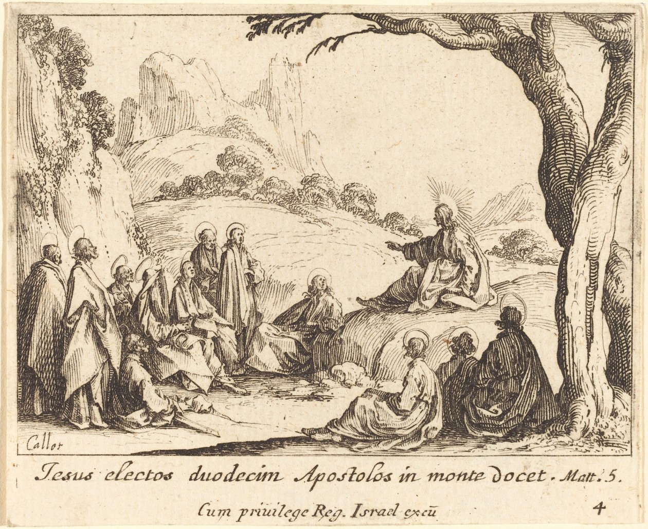 El sermón de la montaña de Jacques Callot