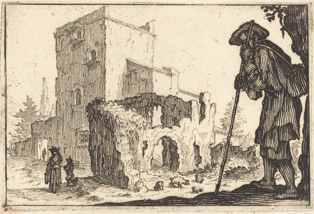 Pastor y Ruinas de Jacques Callot