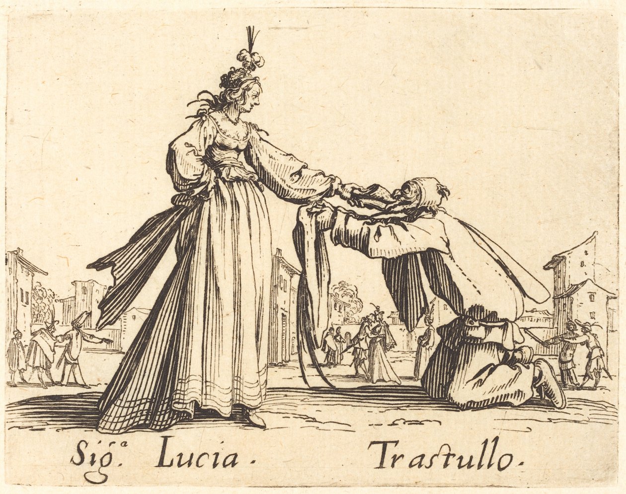 Signa. Lucia y Trastullo de Jacques Callot