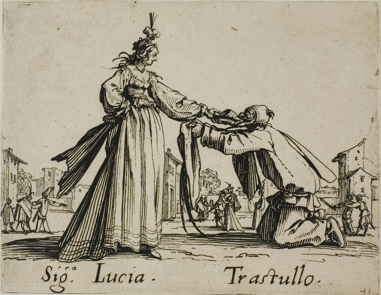 Signora Lucia - Trastullo, placa 21 de Balli di Sfessania de Jacques Callot