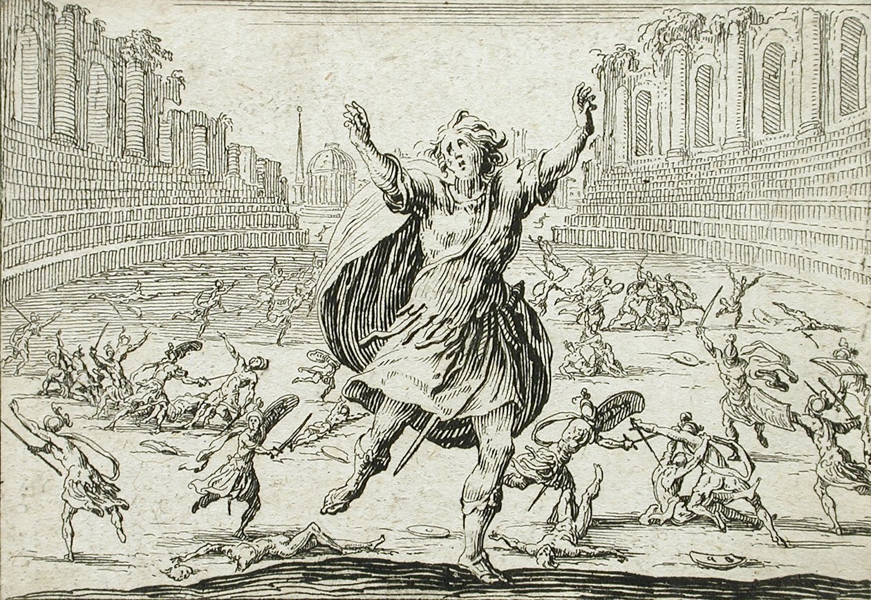 Escaramuza en un circo de Jacques Callot