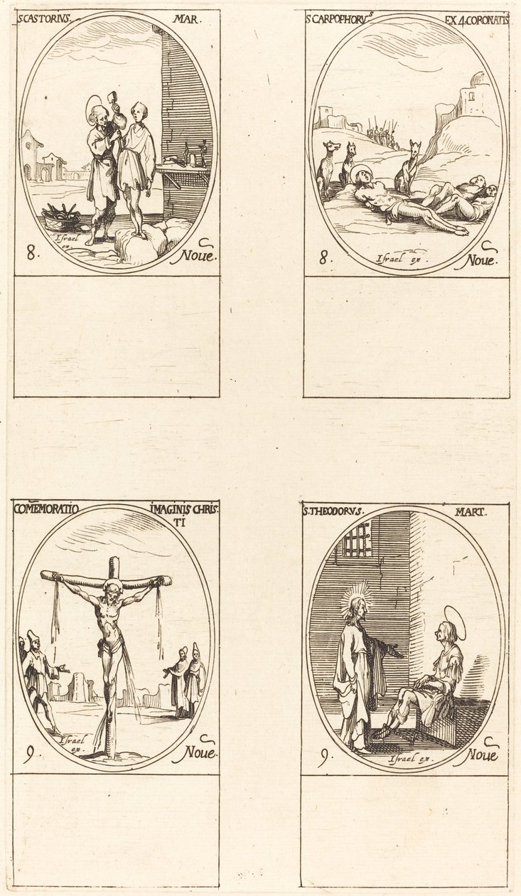 San Castorio, San Carpóforo y Los Cuatro Mártires Coronados, Conmemoración de la Imagen de Jacques Callot