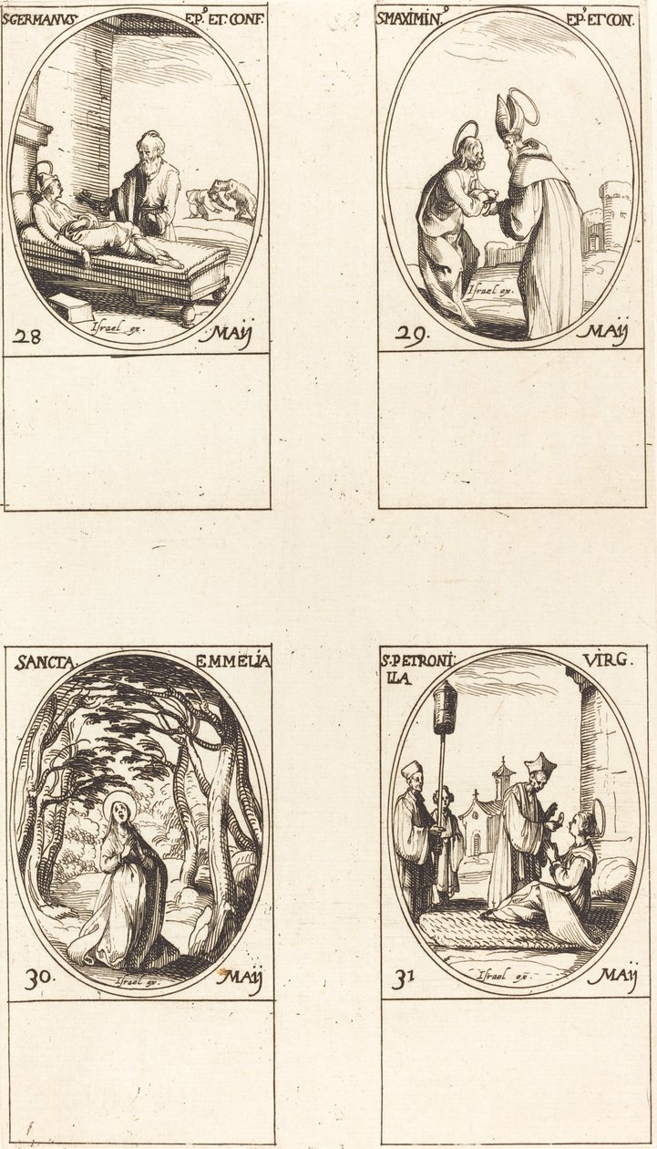 San Germán de París; San Maximino; Santa Emelia; Santa Petronila de Jacques Callot